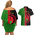 Malawi Couples Matching Off Shoulder Short Dress and Hawaiian Shirt With Coat Of Arms Mix African Pattern - Wonder Print Shop