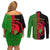 Malawi Couples Matching Off Shoulder Short Dress and Long Sleeve Button Shirts With Coat Of Arms Mix African Pattern - Wonder Print Shop