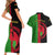 Malawi Couples Matching Short Sleeve Bodycon Dress and Hawaiian Shirt With Coat Of Arms Mix African Pattern - Wonder Print Shop