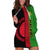 Malawi Hoodie Dress With Coat Of Arms Mix African Pattern - Wonder Print Shop