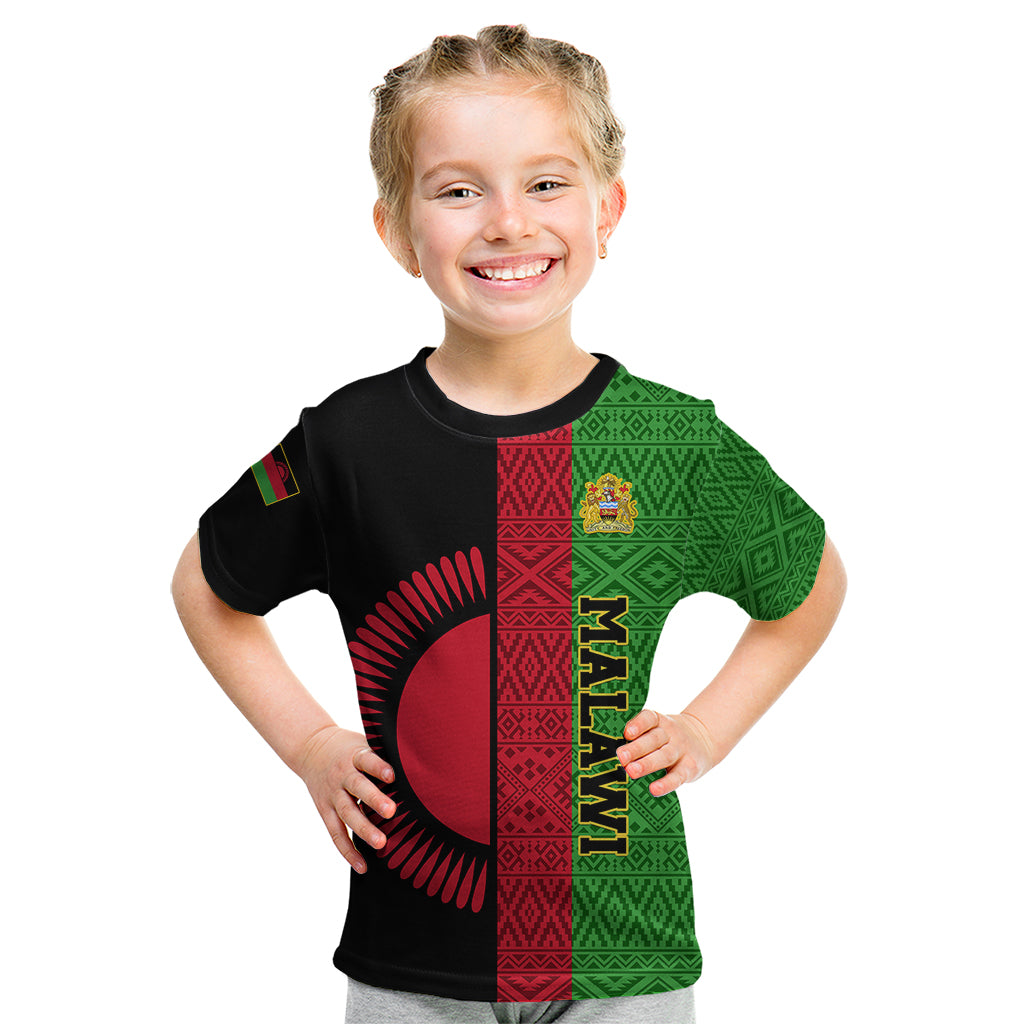 malawi-kid-t-shirt-with-coat-of-arms-mix-african-pattern