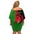 Personalised Malawi Off Shoulder Short Dress With Coat Of Arms Mix African Pattern - Wonder Print Shop