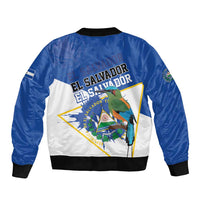 El Salvador Independence Day 1821 Sleeve Zip Bomber Jacket - Wonder Print Shop