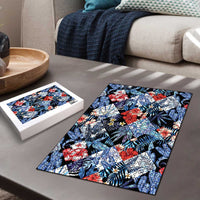 Hawaii Tropicana Blue Pattern Puzzle - Wonder Print Shop