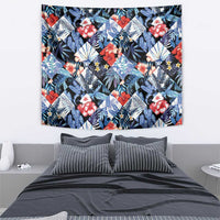 Hawaii Tropicana Blue Pattern Tapestry - Wonder Print Shop