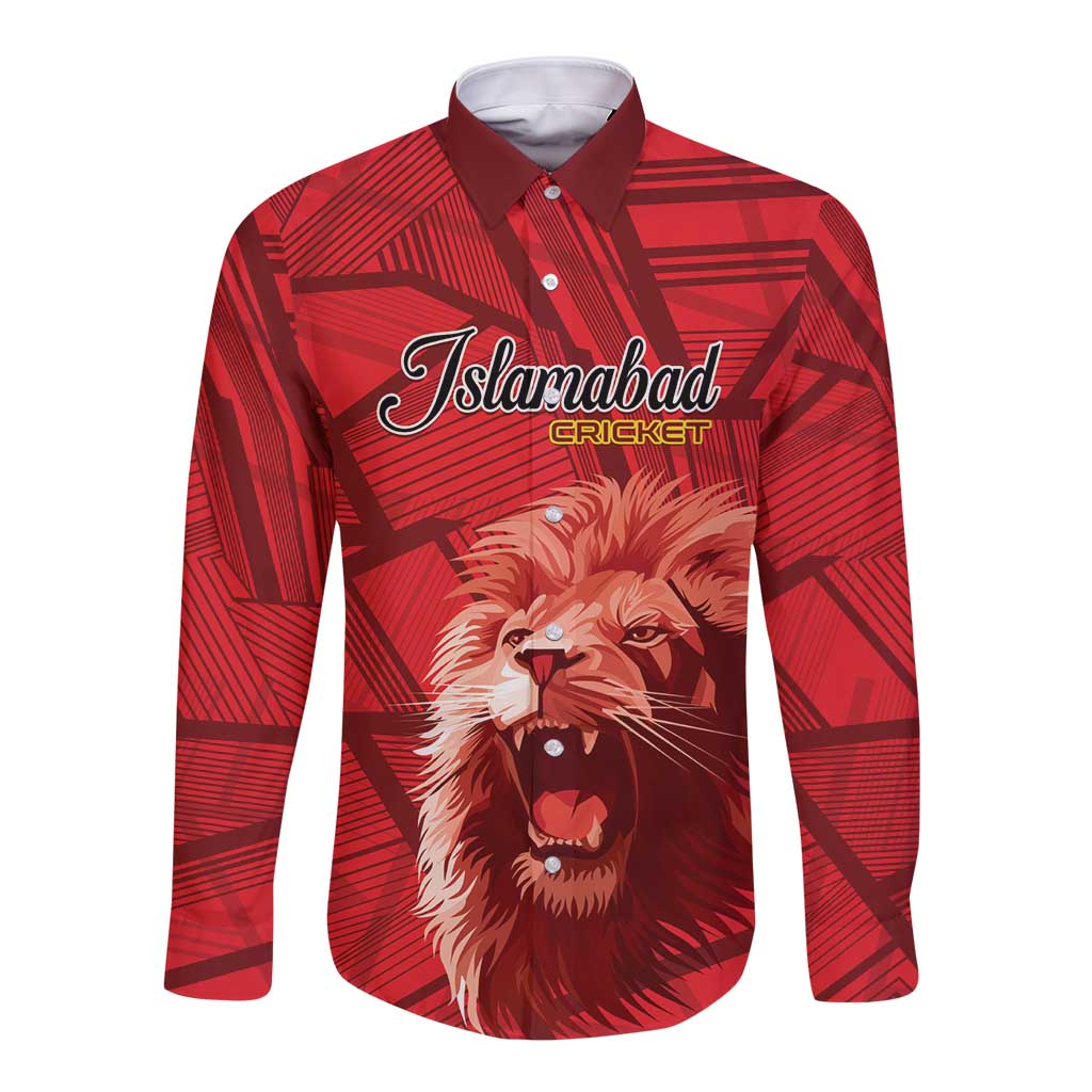 Custom Islamabad Cricket Long Sleeve Button Shirt United We Win - Wonder Print Shop
