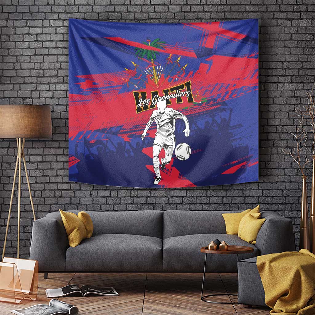 Ekip Foutbol Ayiti 2026 Tapestry Haiti Grenadye Alaso - Wonder Print Shop