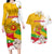 Myanmar Independence Day Couples Matching Long Sleeve Bodycon Dress and Hawaiian Shirt Brahmadesh Kanote Pattern - Wonder Print Shop