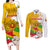 Myanmar Independence Day Couples Matching Long Sleeve Bodycon Dress and Long Sleeve Button Shirt Brahmadesh Kanote Pattern - Wonder Print Shop