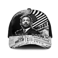 I Have A Dream MLK Baseball Net Cap Newspaper Grunge Style - Wonder Print Shop