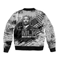 I Have A Dream MLK Bomber Jacket Newspaper Grunge Style - Wonder Print Shop
