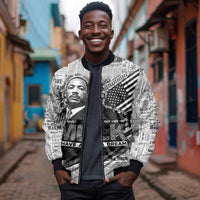 I Have A Dream MLK Bomber Jacket Newspaper Grunge Style - Wonder Print Shop