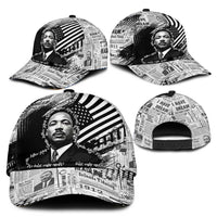 I Have A Dream MLK Classic Cap Newspaper Grunge Style - Wonder Print Shop