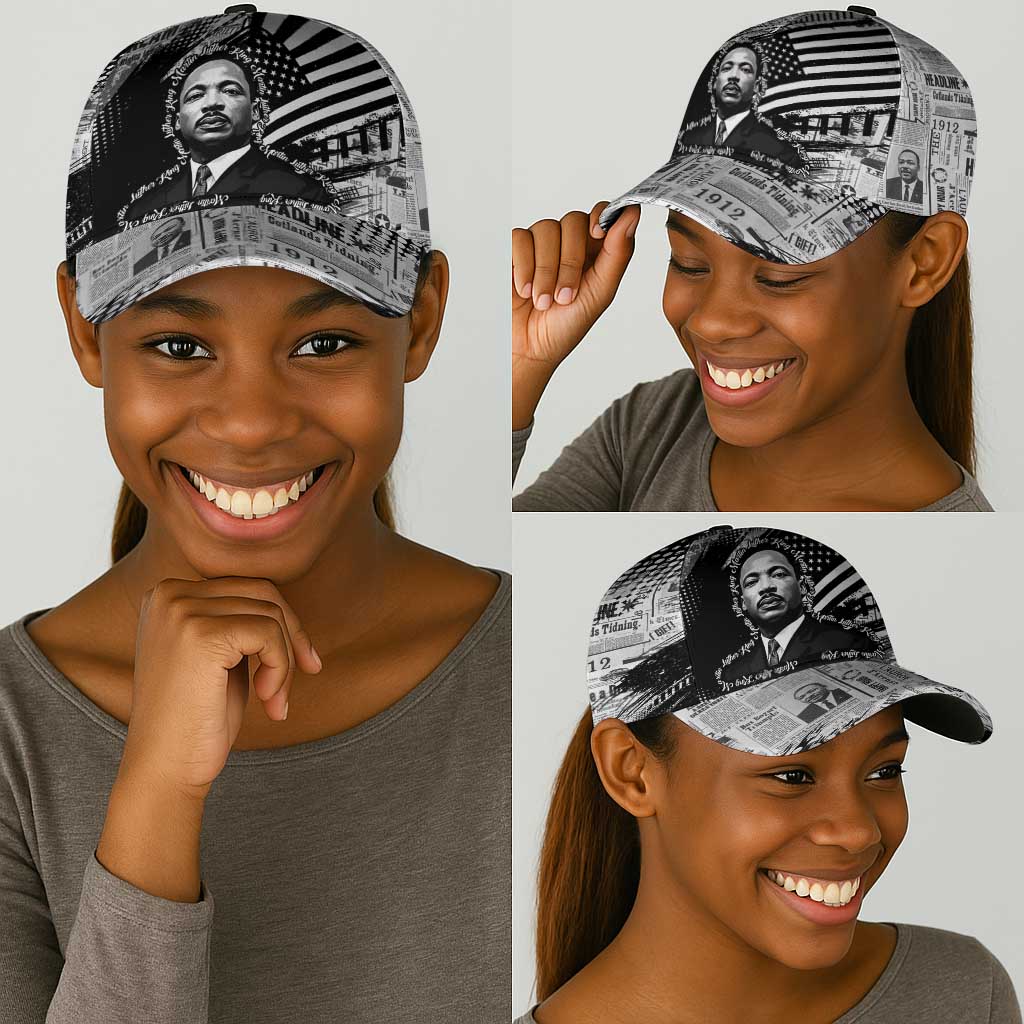 I Have A Dream MLK Classic Cap Newspaper Grunge Style - Wonder Print Shop