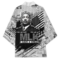 I Have A Dream MLK Kimono Newspaper Grunge Style - Wonder Print Shop