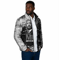 I Have A Dream MLK Padded Jacket Newspaper Grunge Style - Wonder Print Shop