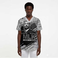 I Have A Dream MLK Scrub Top Newspaper Grunge Style - Wonder Print Shop