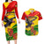 Zimbabwe Independence Day Couples Matching Long Sleeve Bodycon Dress and Hawaiian Shirt Chapungu Bird With Flame Lily - Wonder Print Shop