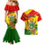 Zimbabwe Independence Day Couples Matching Mermaid Dress and Hawaiian Shirt Chapungu Bird With Flame Lily - Wonder Print Shop