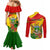 Zimbabwe Independence Day Couples Matching Mermaid Dress and Long Sleeve Button Shirt Chapungu Bird With Flame Lily