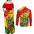 Zimbabwe Independence Day Couples Matching Off Shoulder Maxi Dress and Long Sleeve Button Shirt Chapungu Bird With Flame Lily - Wonder Print Shop