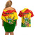 Zimbabwe Independence Day Couples Matching Off Shoulder Short Dress and Hawaiian Shirt Chapungu Bird With Flame Lily - Wonder Print Shop