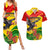 Zimbabwe Independence Day Couples Matching Summer Maxi Dress and Hawaiian Shirt Chapungu Bird With Flame Lily - Wonder Print Shop