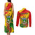 Zimbabwe Independence Day Couples Matching Tank Maxi Dress and Long Sleeve Button Shirt Chapungu Bird With Flame Lily - Wonder Print Shop