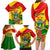 Zimbabwe Independence Day Family Matching Long Sleeve Bodycon Dress and Hawaiian Shirt Chapungu Bird With Flame Lily - Wonder Print Shop