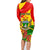 Zimbabwe Independence Day Family Matching Long Sleeve Bodycon Dress and Hawaiian Shirt Chapungu Bird With Flame Lily - Wonder Print Shop