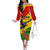 Zimbabwe Independence Day Family Matching Off Shoulder Long Sleeve Dress and Hawaiian Shirt Chapungu Bird With Flame Lily - Wonder Print Shop