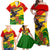 Zimbabwe Independence Day Family Matching Off Shoulder Maxi Dress and Hawaiian Shirt Chapungu Bird With Flame Lily - Wonder Print Shop