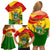 Zimbabwe Independence Day Family Matching Off Shoulder Short Dress and Hawaiian Shirt Chapungu Bird With Flame Lily - Wonder Print Shop