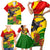 Zimbabwe Independence Day Family Matching Short Sleeve Bodycon Dress and Hawaiian Shirt Chapungu Bird With Flame Lily - Wonder Print Shop