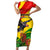 Zimbabwe Independence Day Family Matching Short Sleeve Bodycon Dress and Hawaiian Shirt Chapungu Bird With Flame Lily - Wonder Print Shop