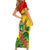 Zimbabwe Independence Day Family Matching Short Sleeve Bodycon Dress and Hawaiian Shirt Chapungu Bird With Flame Lily - Wonder Print Shop