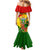 Zimbabwe Independence Day Mermaid Dress Chapungu Bird With Flame Lily - Wonder Print Shop