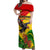 Zimbabwe Independence Day Off Shoulder Maxi Dress Chapungu Bird With Flame Lily - Wonder Print Shop