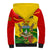 Zimbabwe Independence Day Sherpa Hoodie Chapungu Bird With Flame Lily - Wonder Print Shop