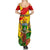 Zimbabwe Independence Day Summer Maxi Dress Chapungu Bird With Flame Lily - Wonder Print Shop