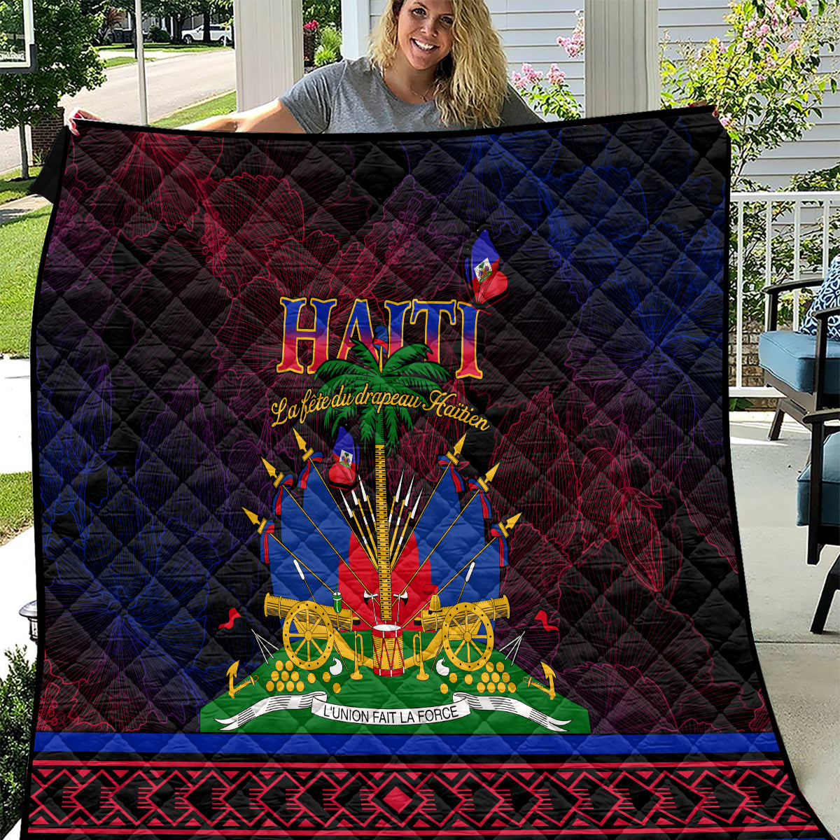 Haitian Flag Day Quilt La fete du drapeau Haitien