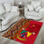 Cameroon National Day Area Rug Cameroun Coat Of Arms Ankara Pattern - Wonder Print Shop