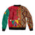 Cameroon National Day Bomber Jacket Cameroun Coat Of Arms Ankara Pattern - Wonder Print Shop