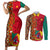 Cameroon National Day Couples Matching Short Sleeve Bodycon Dress and Long Sleeve Button Shirt Cameroun Coat Of Arms Ankara Pattern - Wonder Print Shop