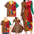 Cameroon National Day Family Matching Long Sleeve Bodycon Dress and Hawaiian Shirt Cameroun Coat Of Arms Ankara Pattern - Wonder Print Shop