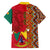 Cameroon National Day Family Matching Off Shoulder Short Dress and Hawaiian Shirt Cameroun Coat Of Arms Ankara Pattern - Wonder Print Shop