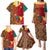 Cameroon National Day Family Matching Puletasi and Hawaiian Shirt Cameroun Coat Of Arms Ankara Pattern - Wonder Print Shop