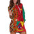 Cameroon National Day Hoodie Dress Cameroun Coat Of Arms Ankara Pattern - Wonder Print Shop