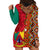 Cameroon National Day Hoodie Dress Cameroun Coat Of Arms Ankara Pattern - Wonder Print Shop