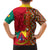 Cameroon National Day Kid Hawaiian Shirt Cameroun Coat Of Arms Ankara Pattern - Wonder Print Shop